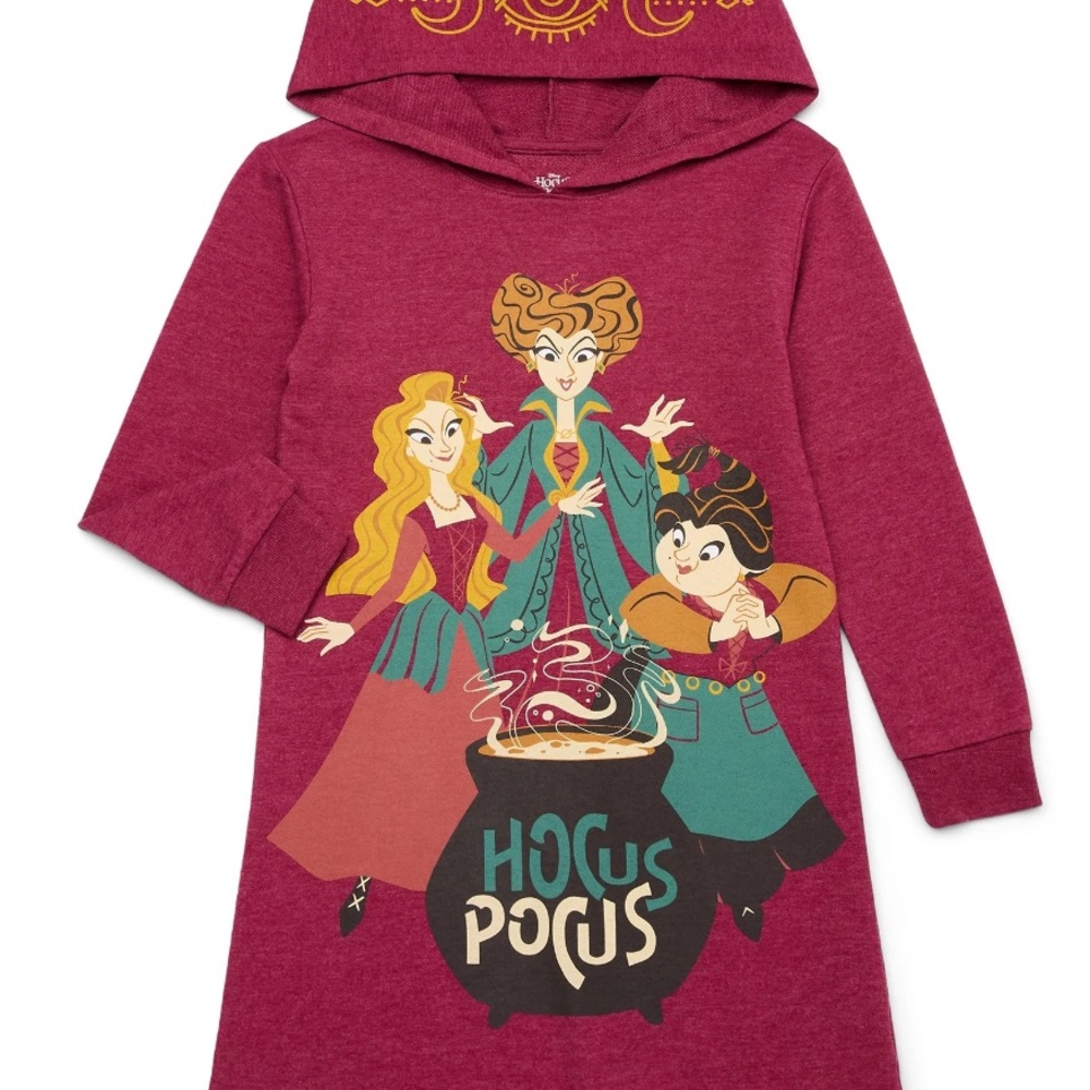 Size 4/5 Girls Disney Hocus Pocus Hoodie Dress